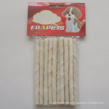 Productos para mascotas 5 &quot;/ 6-8mm White blanqueado Twist Stick perro masticar